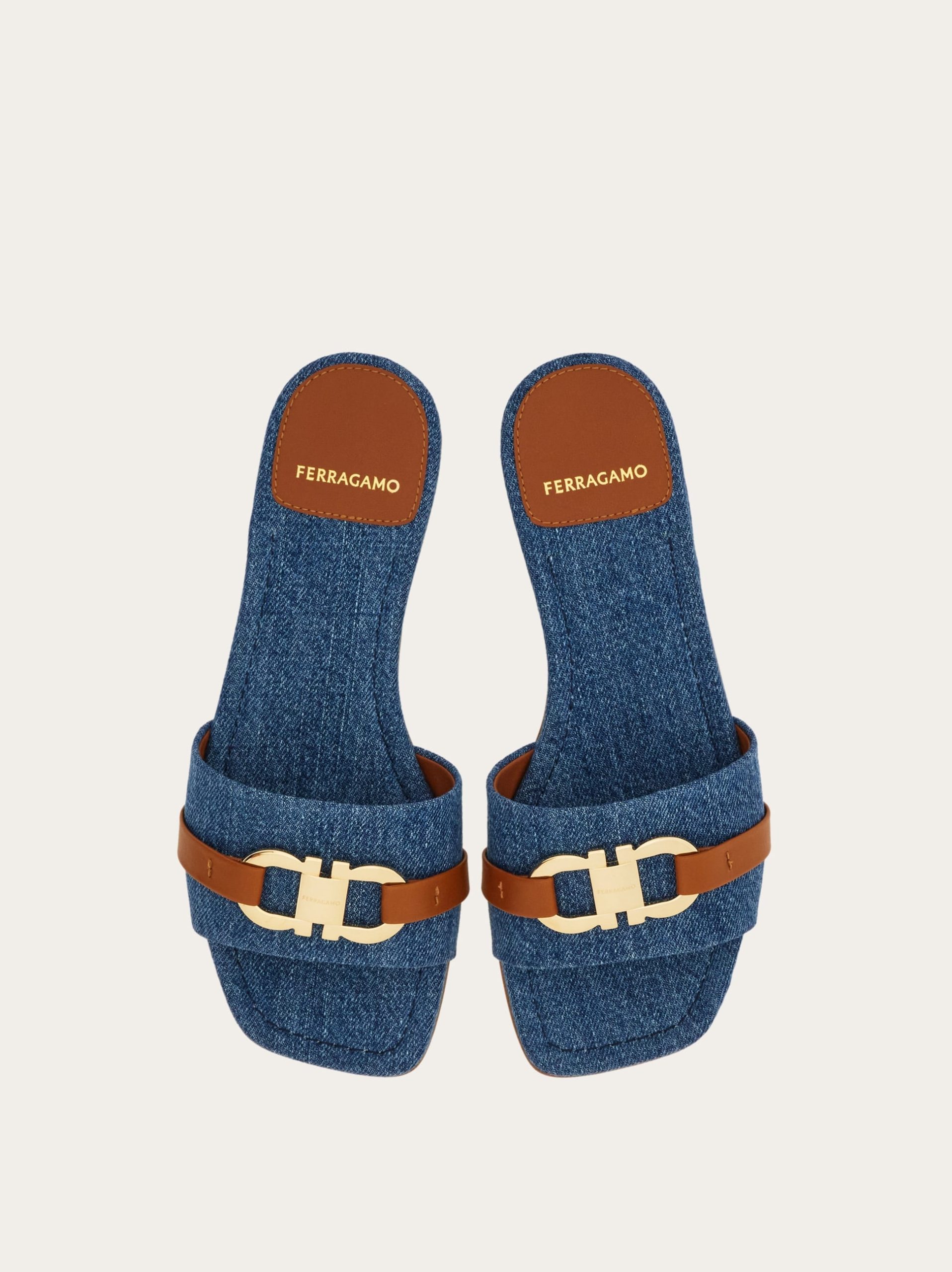 Ferragamo Flat slide with Gancini ornament - Image 2
